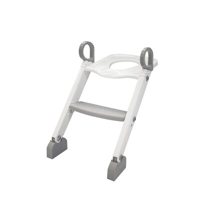 Reductor cu scarita, BabyTrold, Pentru toaleta, Sezut ergonomic, 40x40x37 cm, Alb
