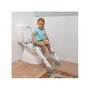 Reductor cu scarita, DreamBaby, Pentru toaleta, Potrivit pentru toaletele rotunde, Sezut ergonomic, 29x36x9 cm, Rezistent, Grey/White - 5