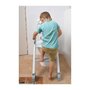 Reductor cu scarita, DreamBaby, Pentru toaleta, Potrivit pentru toaletele rotunde, Sezut ergonomic, 29x36x9 cm, Rezistent, Grey/White - 6