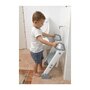Reductor cu scarita, DreamBaby, Pentru toaleta, Potrivit pentru toaletele rotunde, Sezut ergonomic, 29x36x9 cm, Rezistent, Grey/White - 7