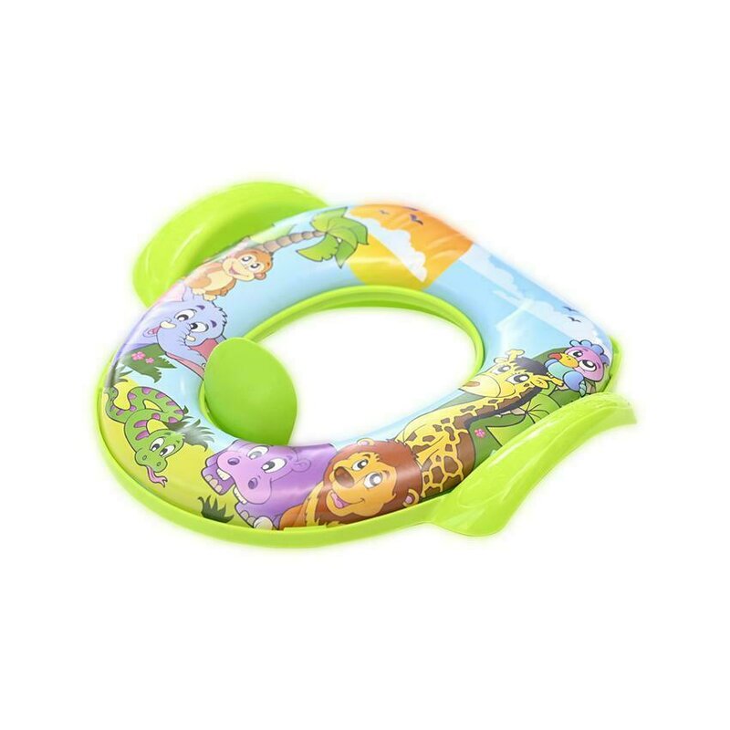Lorelli - reductor wc jungle moale, cu manere, verde