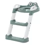 Reductor pentru toaleta, Bebe Stars, Pliabil, Cu scarita si manere, Reglabil, Cu suprafata moale si confortabila, 3 ani+, Frog/Green