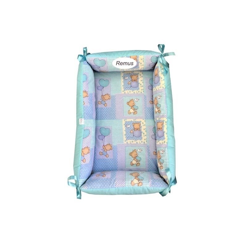 Deseda - reductor personalizat bebe nest ursi in carouri pe albastru