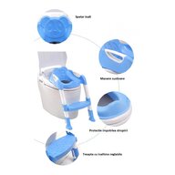 Little mom - Reductor toaleta cu scarita  Simple Chair Blue