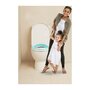 Reductor wc, DreamBaby, Pentru toaleta, Potrivit pentru toaletele rotunde, Sezut ergonomic, 29x36x9 cm, Rezistent, Aqua/White - 3