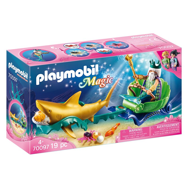 Playmobil - regele marii cu trasura rechin