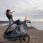 Carucior si remorca de bicicleta, Lionelo, Cama, Multifunctional, Pentru 1 sau 2 copii, Cu sistem de absorbtie a socurilor SIQ, Geamuri cu protectie solara, Negru - 26