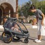 Carucior si remorca de bicicleta, Lionelo, Cama, Multifunctional, Pentru 1 sau 2 copii, Cu sistem de absorbtie a socurilor SIQ, Geamuri cu protectie solara, Negru - 27