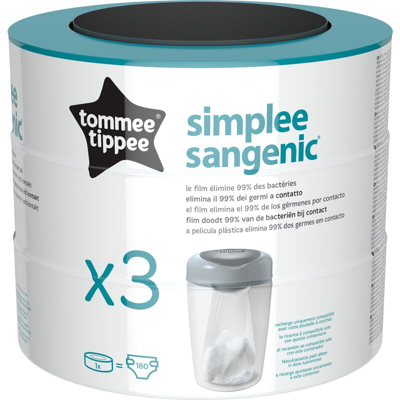 Tommee tippee - rezerve sangenic simplee, 3 buc