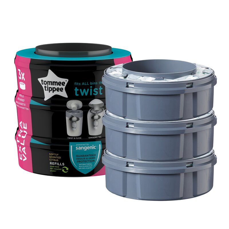 Tommee tippee - rezerve twist and click, 3 buc
