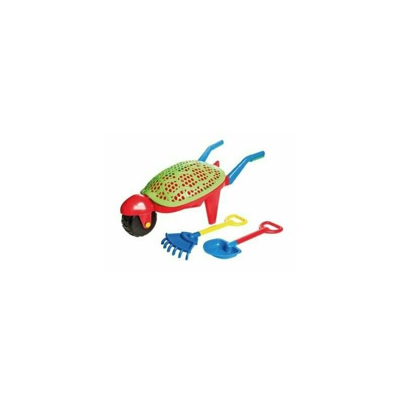 Burak toys - roaba pentru nisip, cu lopatica si grebla pentru copii, felix, multicolor
