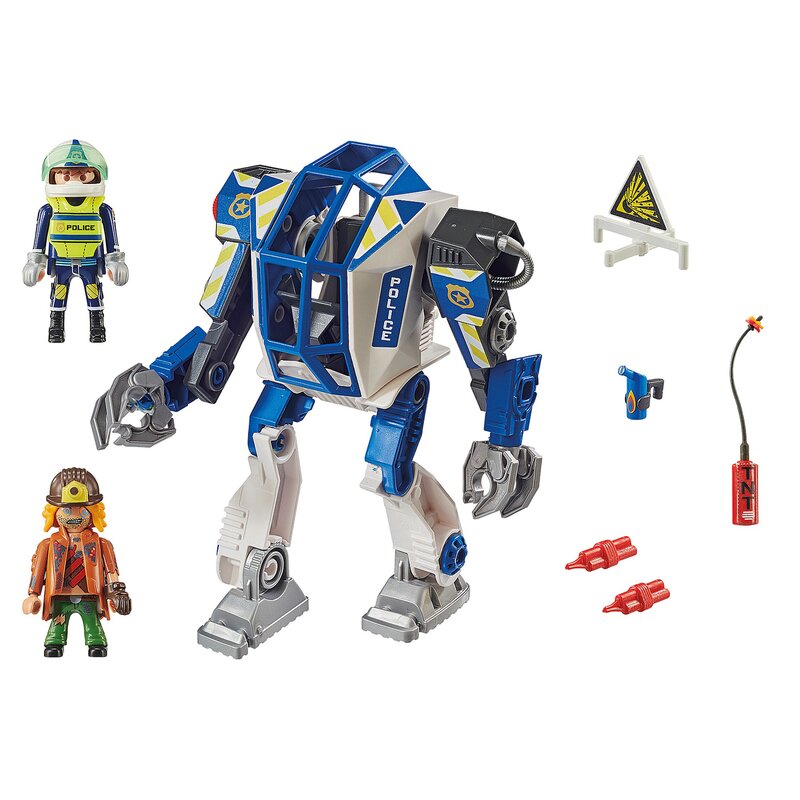 Playmobil - set de constructie robot de politie pentru operatiuni speciale city action