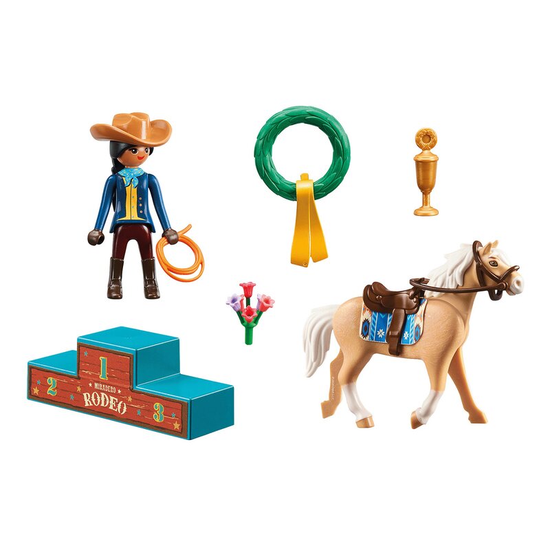 Playmobil - set figurine rodeo cu pru si chica linda spirit