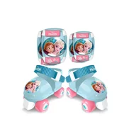 Role, Stamp, Disney, Frozen, Include protectii genunchi, Cu 4 roti, Ajustabile, Inchidere prin velcro, Marime 23-27, Albastru
