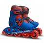 Role, Stamp, Spider Man, Cu 4 roti, Ajustabile, Inchidere prin velcro, Cu frana, Marime 30-33, Albastru