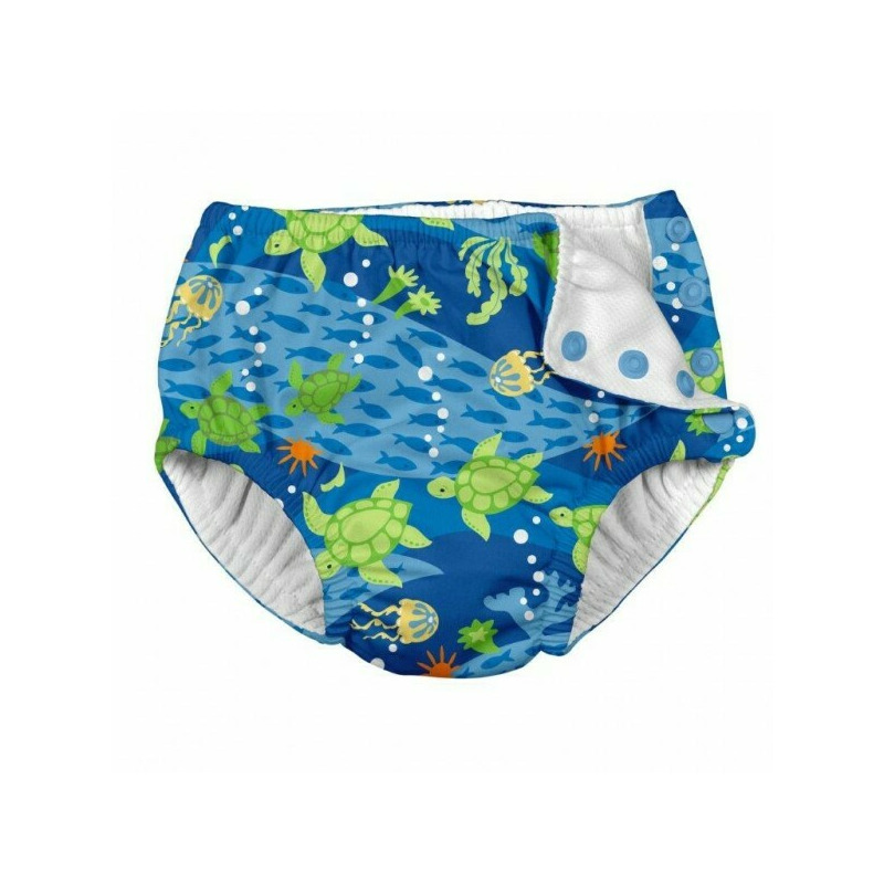 Royal turtle journey 12 luni - slip inot spf 50+ refolosibil, cu capse green sprouts by iplay