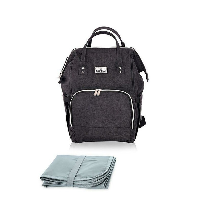 Lorelli - rucsac pentru mamici tina cu multiple compartimente, negru