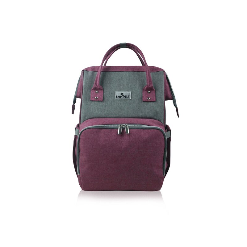 Lorelli - rucsac pentru mamici, cu multiple compartimente, gri/roz