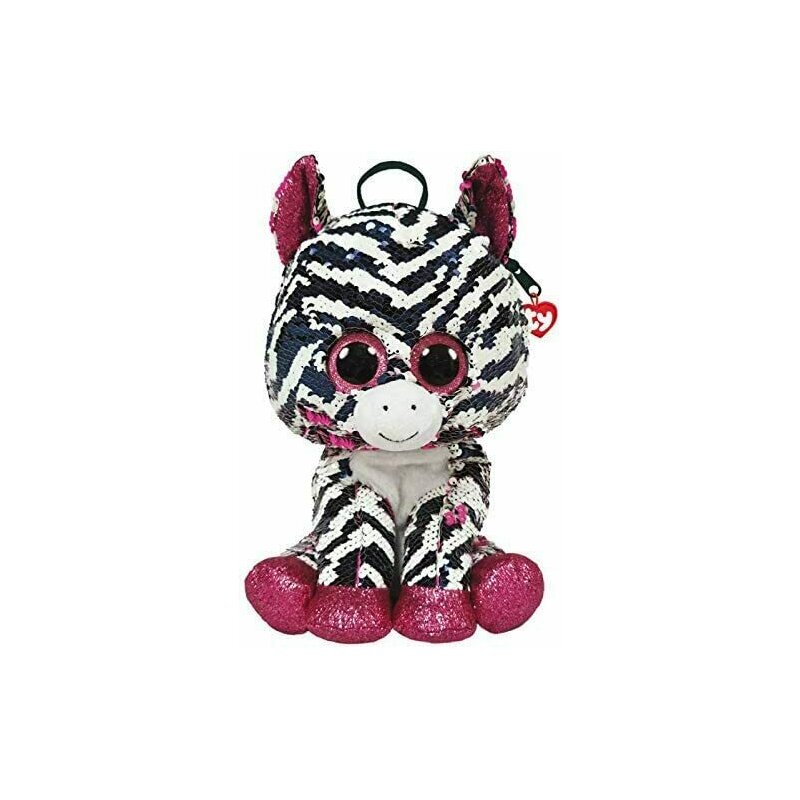Ty - rucsac copii zebra zoey, cu paiete, din plus