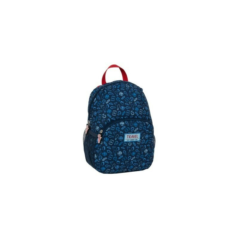 Rucsac model fotbal, albastru inchis, 30x24x13cm, 2 compartimente, PLW12PI19