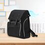 Rucsac pentru mamici, FreeON, Black Edition, Cu salteluta de schimbat scutece, Spatios, Cu buzunare laterale, Negru - 6