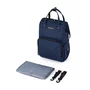 Rucsac pentru mamici, Petite&Mars, Jack, Cu 11 compartimente, Cu buzunare termice, Saltea de infasat inclusa, 30 x 42 x 15 cm, Albastru - 2