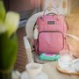Rucsac pentru mamici, Petite&Mars, Jack, Cu 11 compartimente, Cu buzunare termice, Saltea de infasat inclusa, 30 x 42 x 15 cm, Dusty Rose - 6