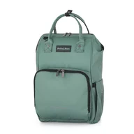 Black Friday - Reduceri Rucsac pentru mamici, Petite&Mars, Jack, Cu 11 compartimente, Cu buzunare termice, Saltea de infasat inclusa, 30 x 42 x 15 cm, Misty Green Promotie