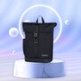 Rucsac pentru mamici, Petite&Mars, Jakob, Cu 8 compartimente, Cu buzunar termic, Saltea de infasat inclusa, 30 x 46 x 15 cm, Absolute Black - 2