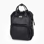Rucsac pentru mamici, Petite&Mars, Jasper, Cu 12 compartimente, Cu buzunare termice, Saltea de infasat inclusa, 27 x 41 x 14 cm, Absolute Black - 1
