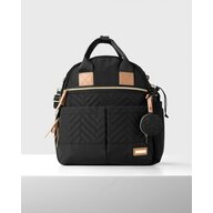 Rucsac pentru mamici, Skip Hop, 9 compartimente, 5 accesorii incluse, Salteluta infasat, Husa biberon, Curele carucior, 33 × 15 × 38 cm, Negru