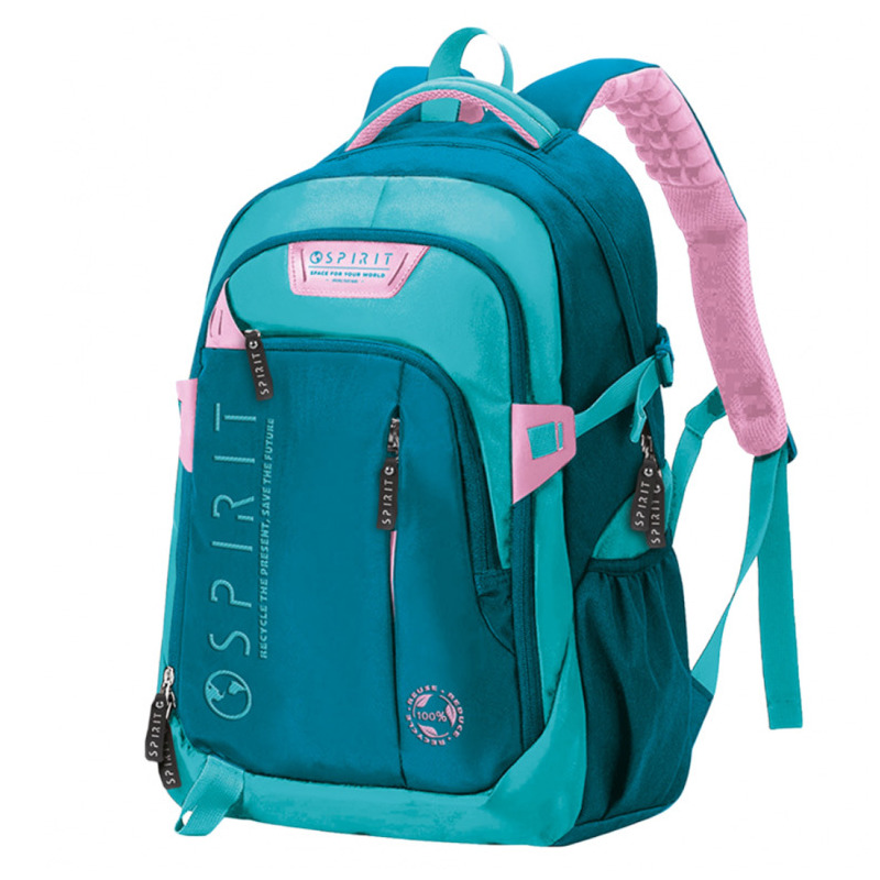 Rucsac spirit classic, turcoaz / roz, 49x35x16 cm