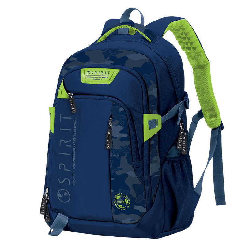 Rucsac spirit pattern, albastru / verde, 49x35x16 cm