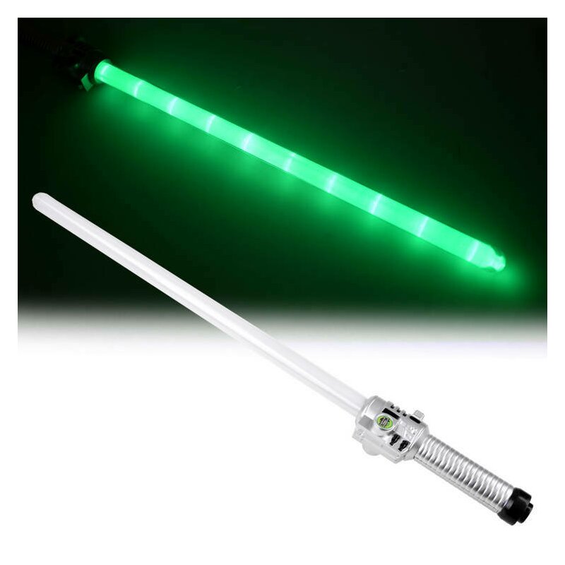 Sabie laser, Jokomisiada, Cu iluminare verde si efectre sonore, Pentru micii razboinici, 66 cm, 5 ani+, White