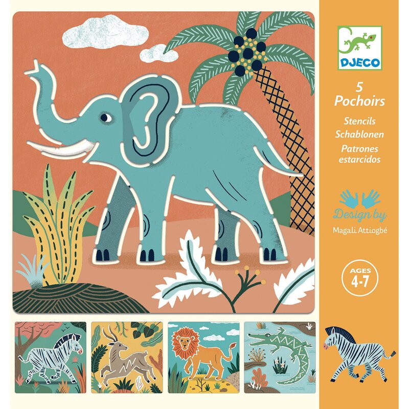 Djeco - sabloane animale salbatice