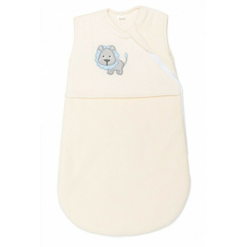 Fillikid - sac de dormit bio organic crem, leu, 55 cm.