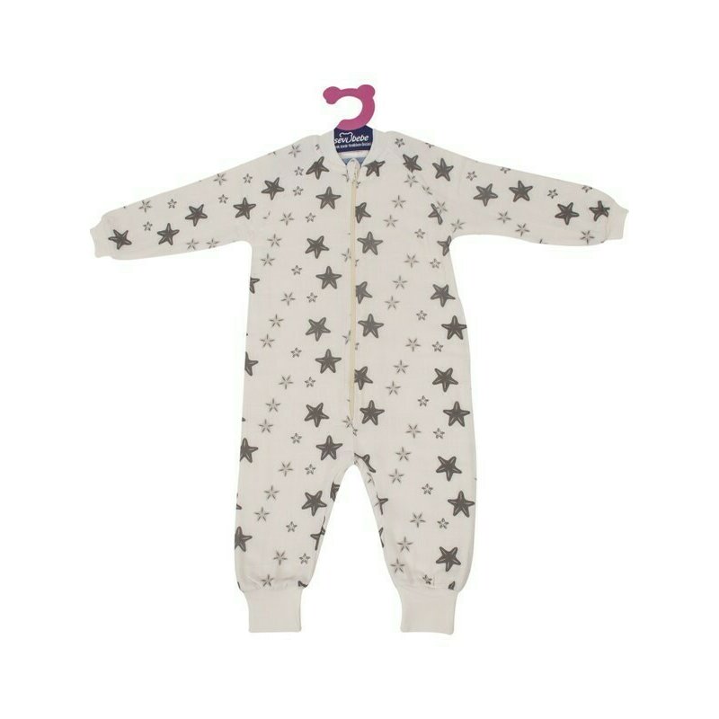Sevibebe - sac de dormit bumbac organic grey star sevibebe