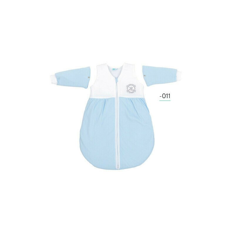 Fillikid - sac de dormit cu maneci lungi detasabile , prince, 90 cm, 6-18 luni, albastru