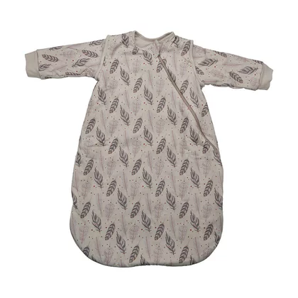 Sac de dormit cu maneci detasabile, Bebe Stars, De iarna, Din bumbac certificat Oeko Tex Standard 100, Cu fermoar, 70 cm, 2.5 Tog, Boho