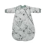 Sac de dormit cu maneci detasabile, Bebe Stars, De iarna, Din bumbac certificat Oeko Tex Standard 100, Cu fermoar, 70 cm, 2.5 Tog, Nature