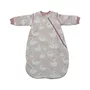 Sac de dormit cu maneci detasabile, Bebe Stars, De iarna, Din bumbac certificat Oeko Tex Standard 100, Cu fermoar, 70 cm, 2.5 Tog, Swan - 1