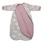 Sac de dormit cu maneci detasabile, Bebe Stars, De iarna, Din bumbac certificat Oeko Tex Standard 100, Cu fermoar, 70 cm, 2.5 Tog, Swan - 2