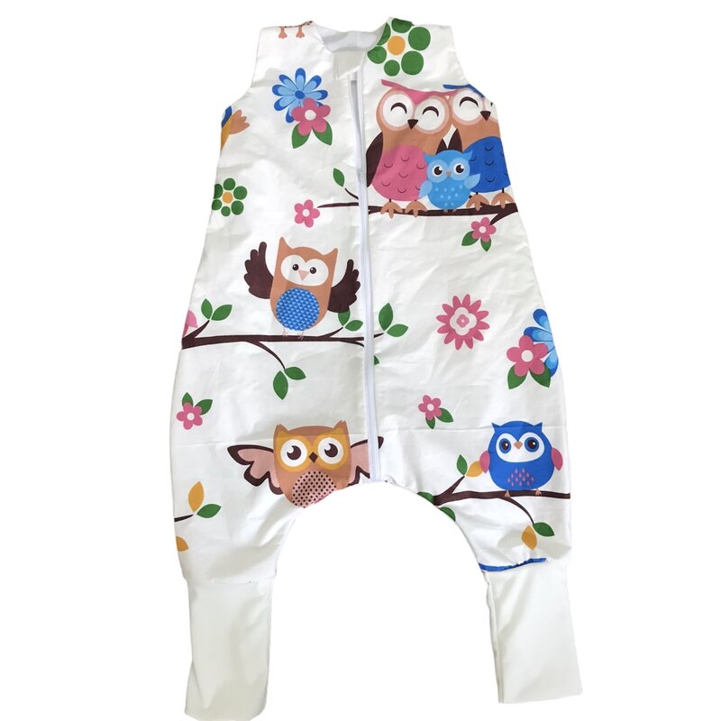 Deseda - Sac de dormit cu picioare Bufnite cu maro - 1-3 ani