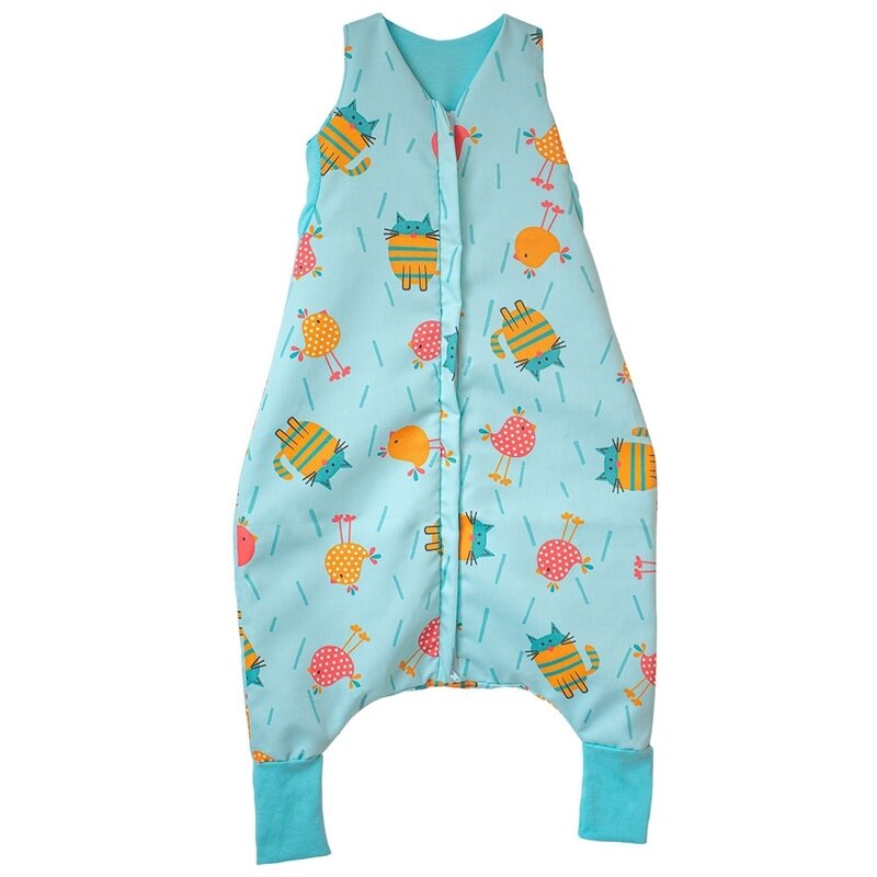 Hubners - sac de dormit cu picioruse fairies , pisica si puisor, 75x45 cm, 0-1 an, albastru
