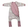 Sac de dormit cu picioruse si maneci detasabile, Bebe Stars, De iarna, Din bumbac certificat Oeko Tex Standard 100, Cu fermoar, 70 cm, 2.5 Tog, Swan - 3