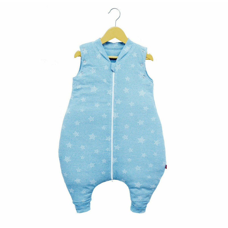 Sac de dormit cu picioruse, stars in your eyes - blue, 130 cm, 0.4/0.5 tog - vara