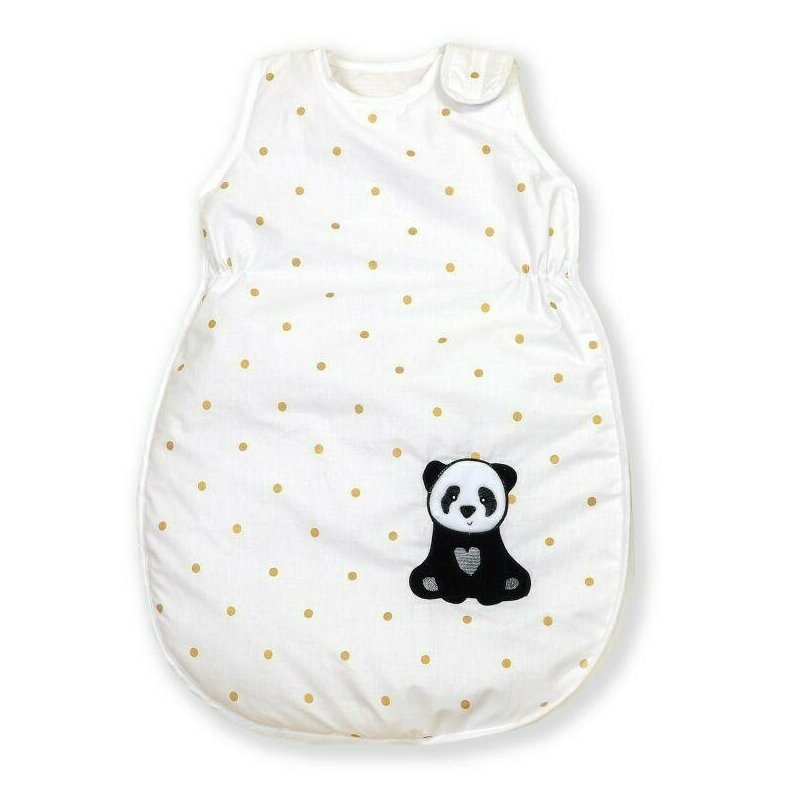 AMY - Sac de dormit fara maneci Golden Dot Panda Cu broderie, 86 cm, 80x52 cm