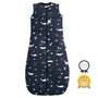 Sac de dormit, ErgoPouch, Jersey, 3-12 luni, 6-10 kg, TOG 2.5, Bumbac organic, Fermoar bidirectional, Lavabil la masina, Croiala slim fit, Certificat non-toxic, Premiat in Australia, Model balene, Albastru