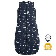 Sac de dormit, ErgoPouch, Jersey, 3-12 luni, 6-10 kg, TOG 2.5, Bumbac organic, Fermoar bidirectional, Lavabil la masina, Croiala slim fit, Certificat non-toxic, Premiat in Australia, Model balene, Albastru