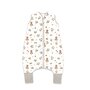 Sac de dormit, MimiNu, Cu picioruse, De iarna, Din bumbac certificat Oeko Tex Standard 100, Cu fermoar pe mijloc, 87 cm, 3 luni -  2.5 ani, 2.5 Tog, Design, Ducklings Beige